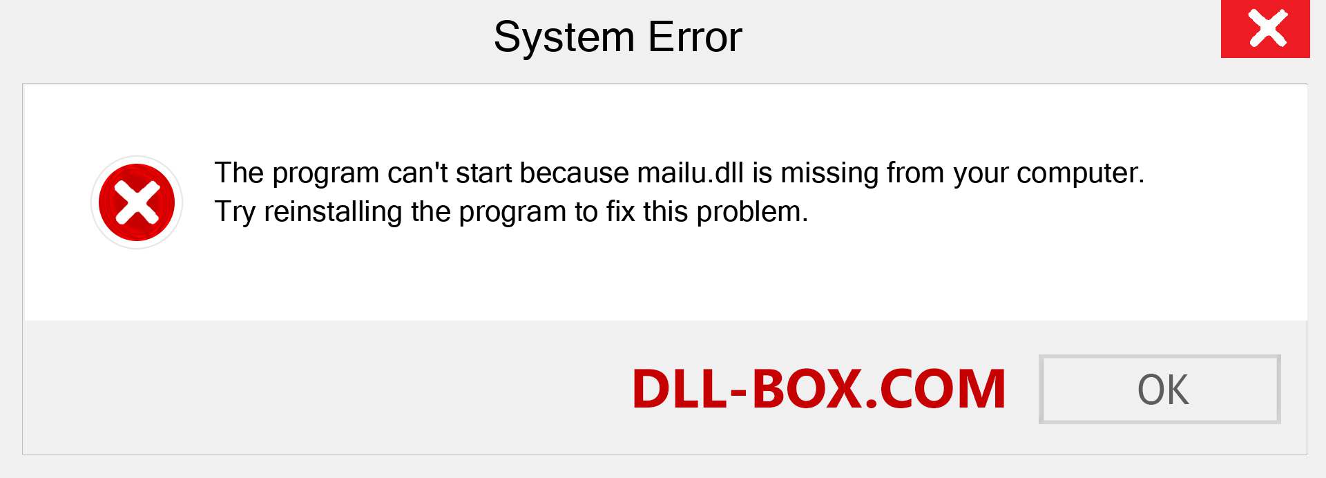  mailu.dll file is missing?. Download for Windows 7, 8, 10 - Fix  mailu dll Missing Error on Windows, photos, images